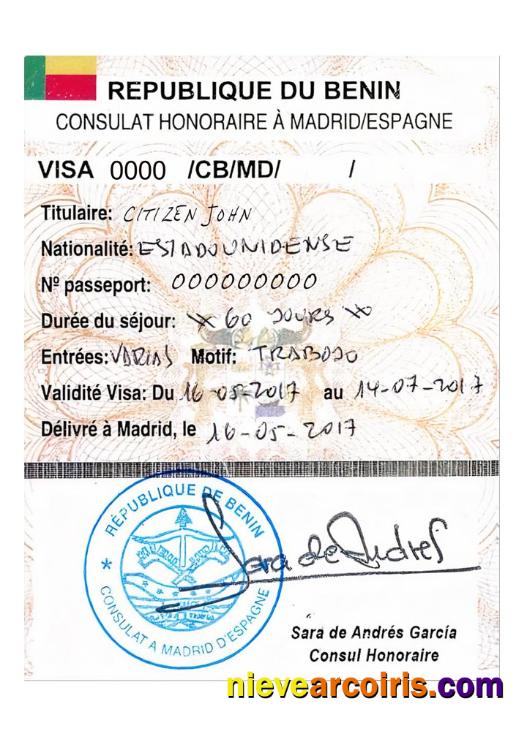 BENIN travel visa
